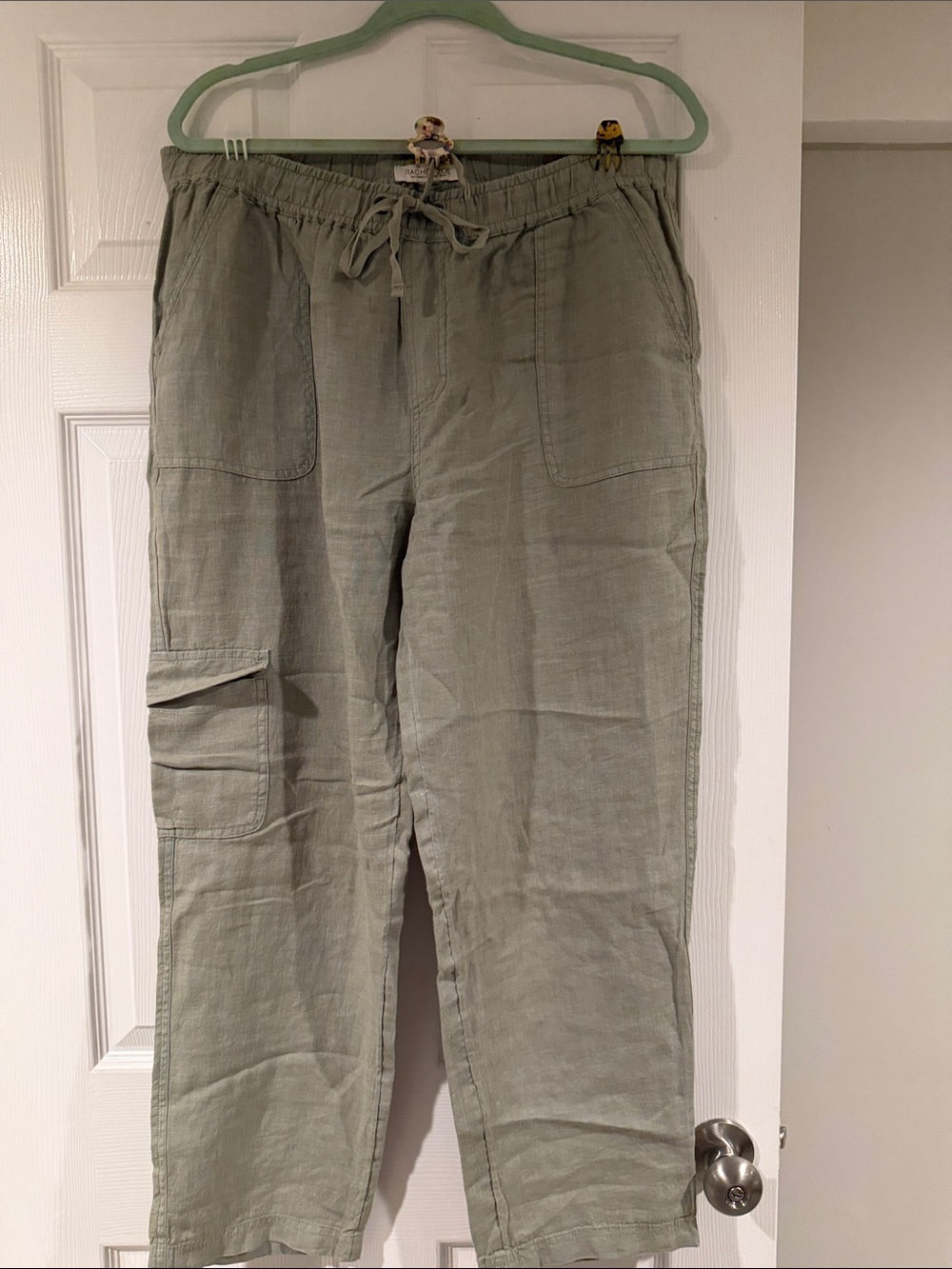Women’s Olive Drawstring Cargo Pants LG/XL